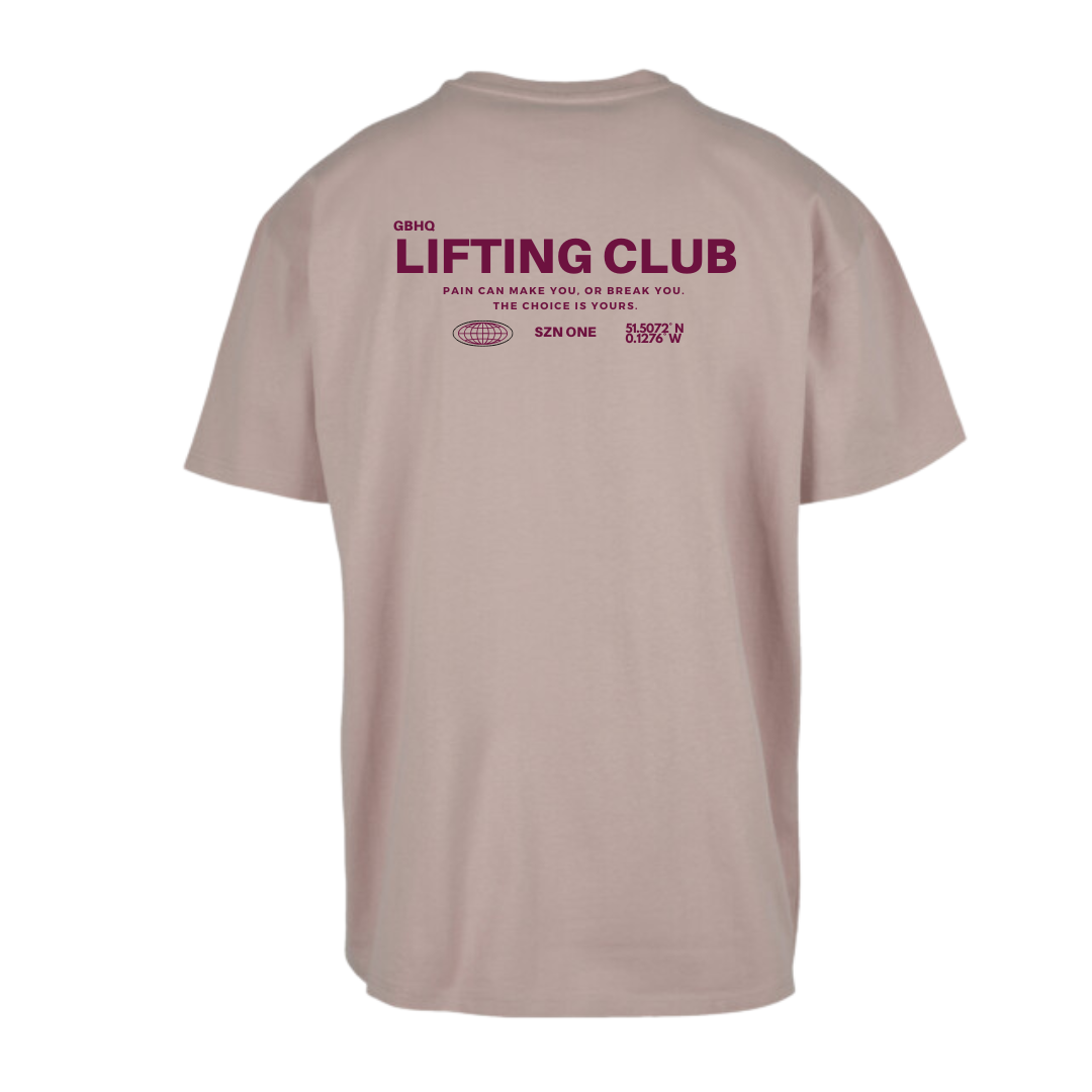 [ GBHQ Lifting Club ] - Oversized T (Dusty Pink)