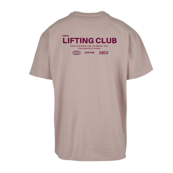 GBHQ Lifting Club - Oversized T (Dusty Pink)