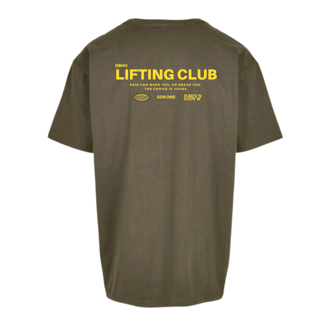 [ GBHQ Lifting Club ] - Oversized T (Olive)