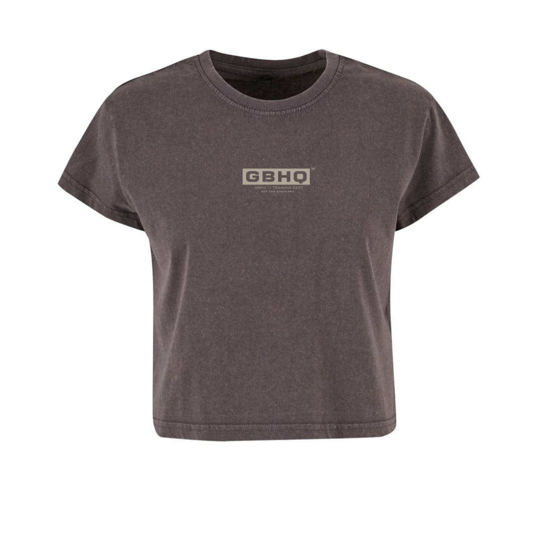 Vintage Series \ Ladies Cropped T [Acid Wash Grey]