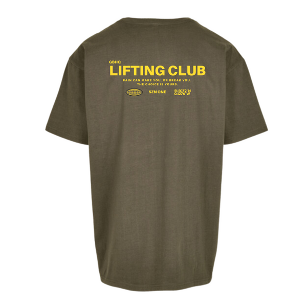 GBHQ Lifting Club - Oversized T (Olive)