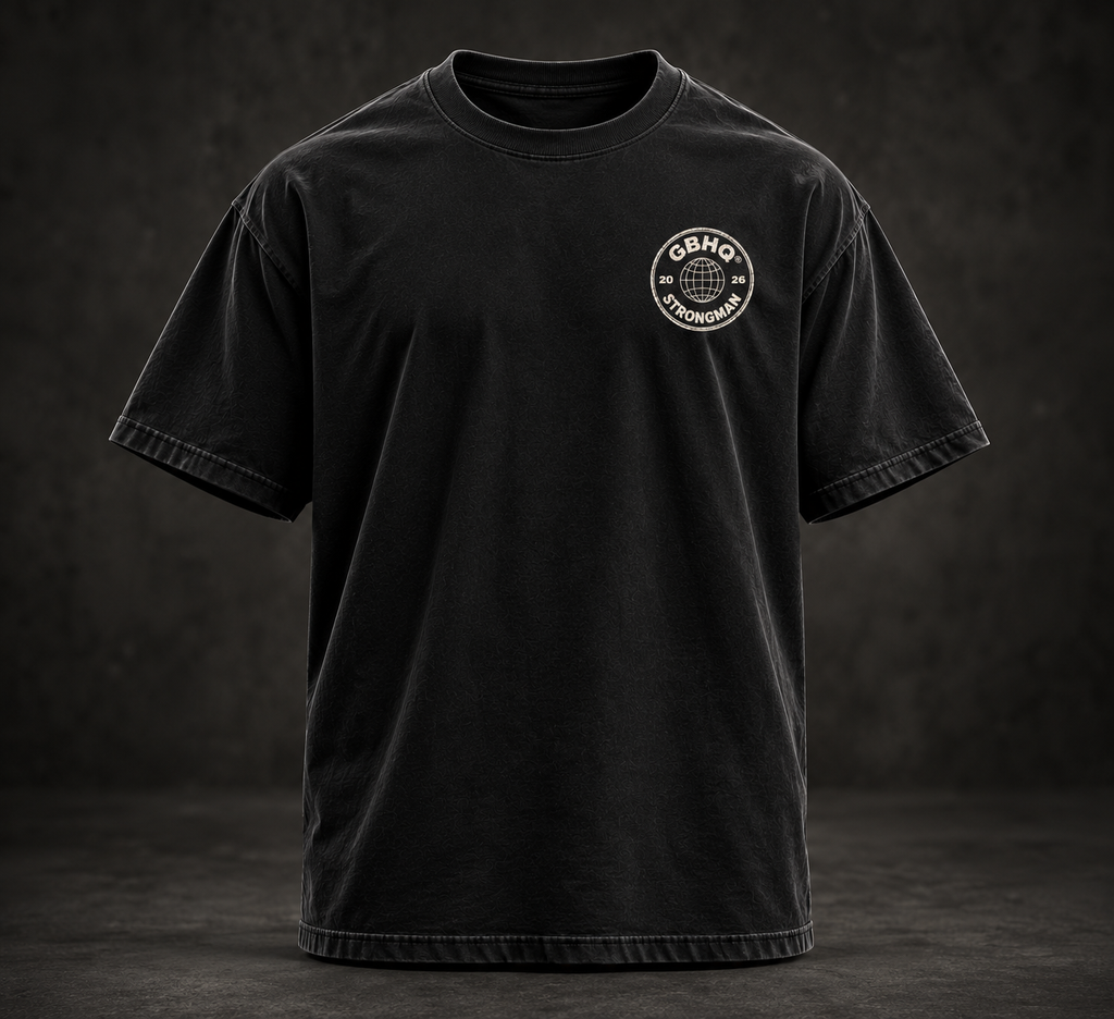 Strongman 'Heavy Lifter' Oversized T - Black