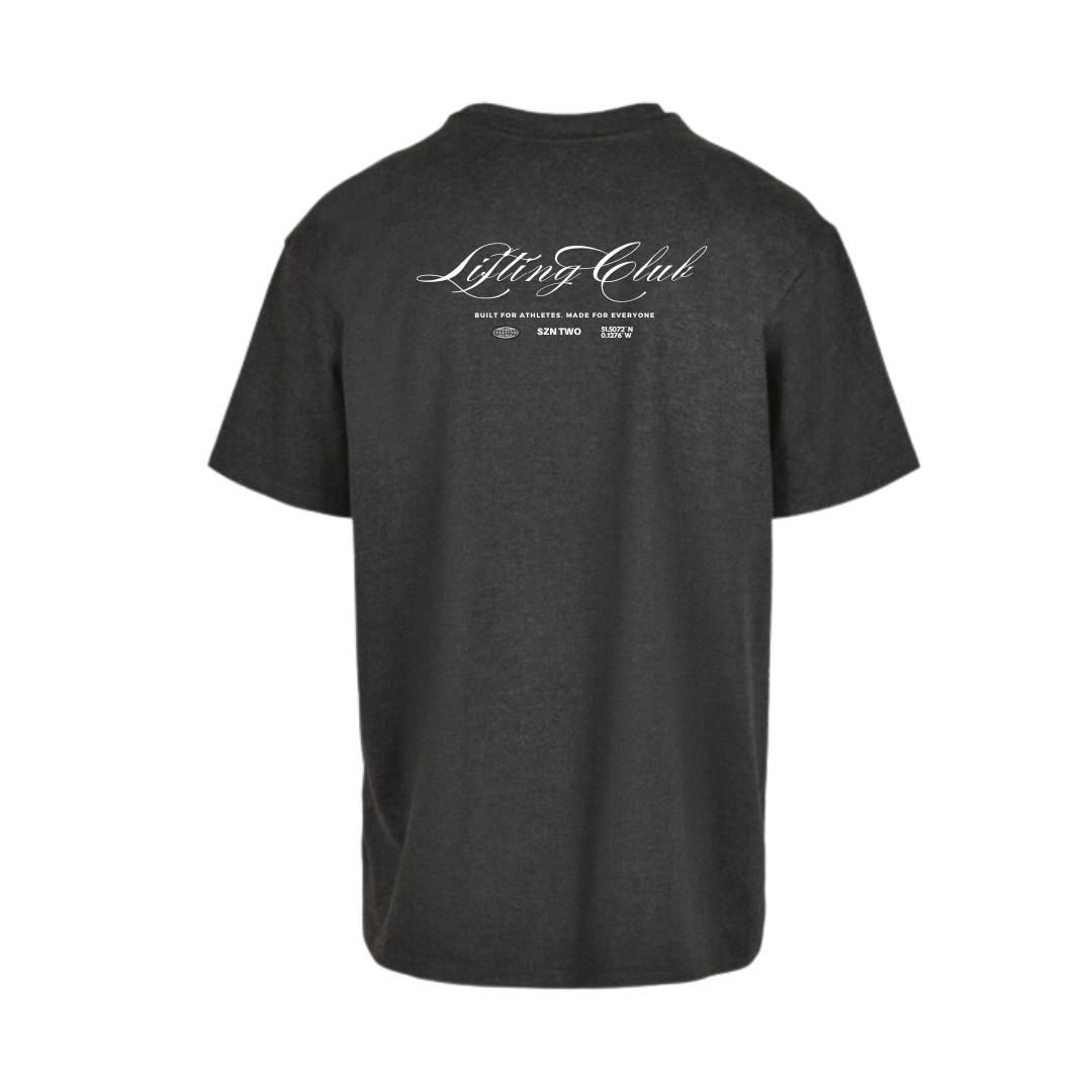 [S2] Lifting Club Oversized T - Charcoal