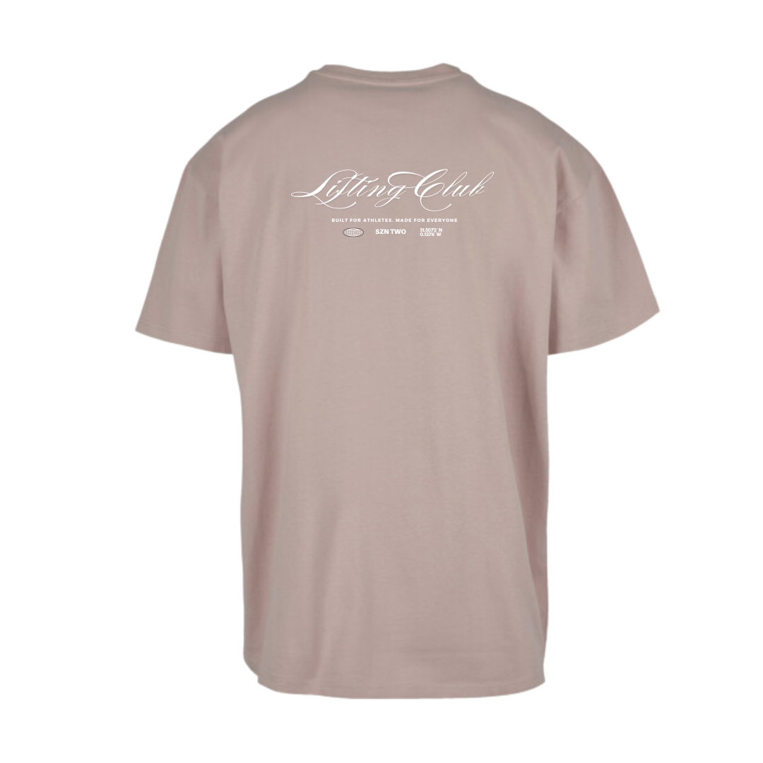 [S2] Lifting Club Oversized T - Dusty Pink