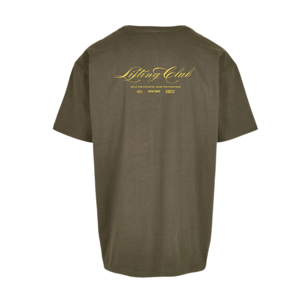 [S2] Lifting Club Oversized T - Olive Green