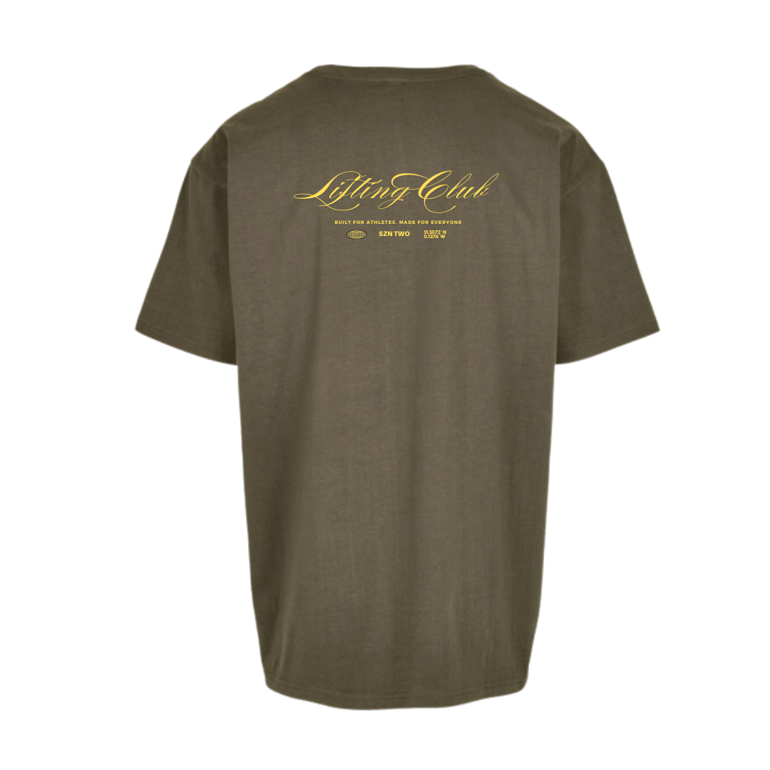 [S2] Lifting Club Oversized T - Olive Green