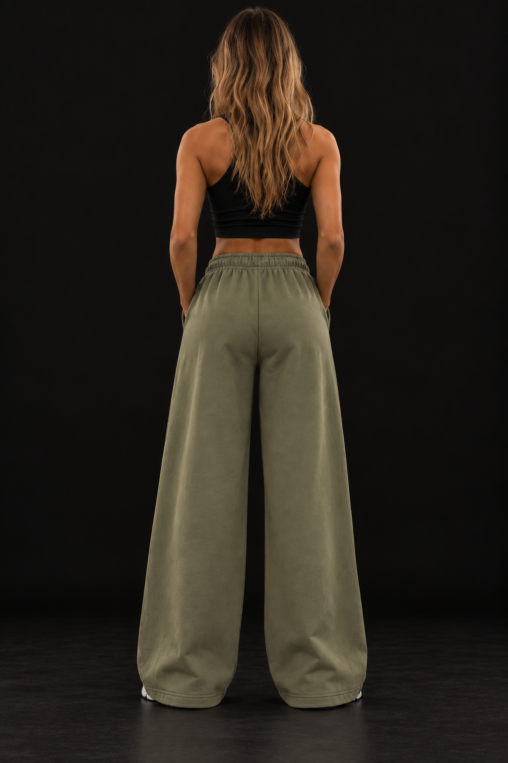 Women's 'Flared' Joggers - Olive
