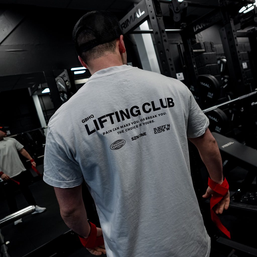 [ GBHQ Lifting Club ] - Oversized T (White)