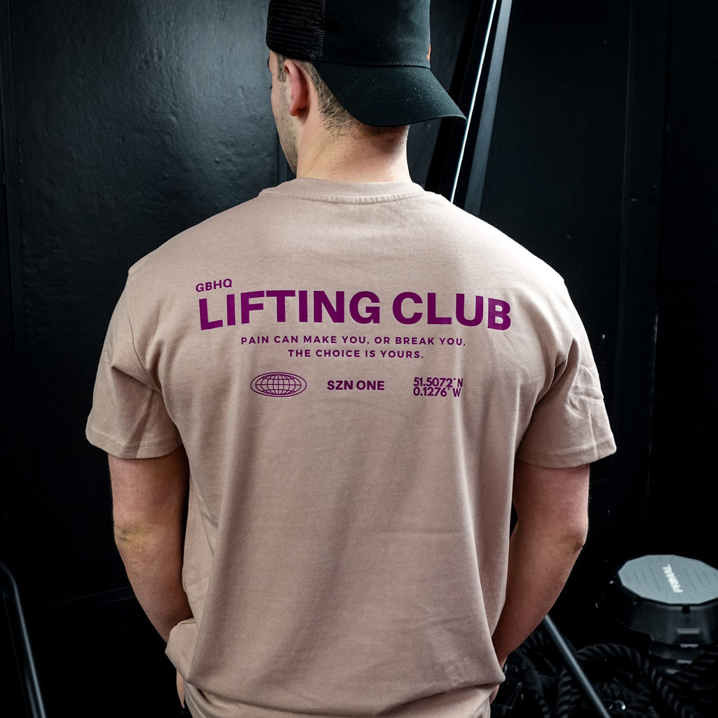 [ GBHQ Lifting Club ] - Oversized T (Dusty Pink)