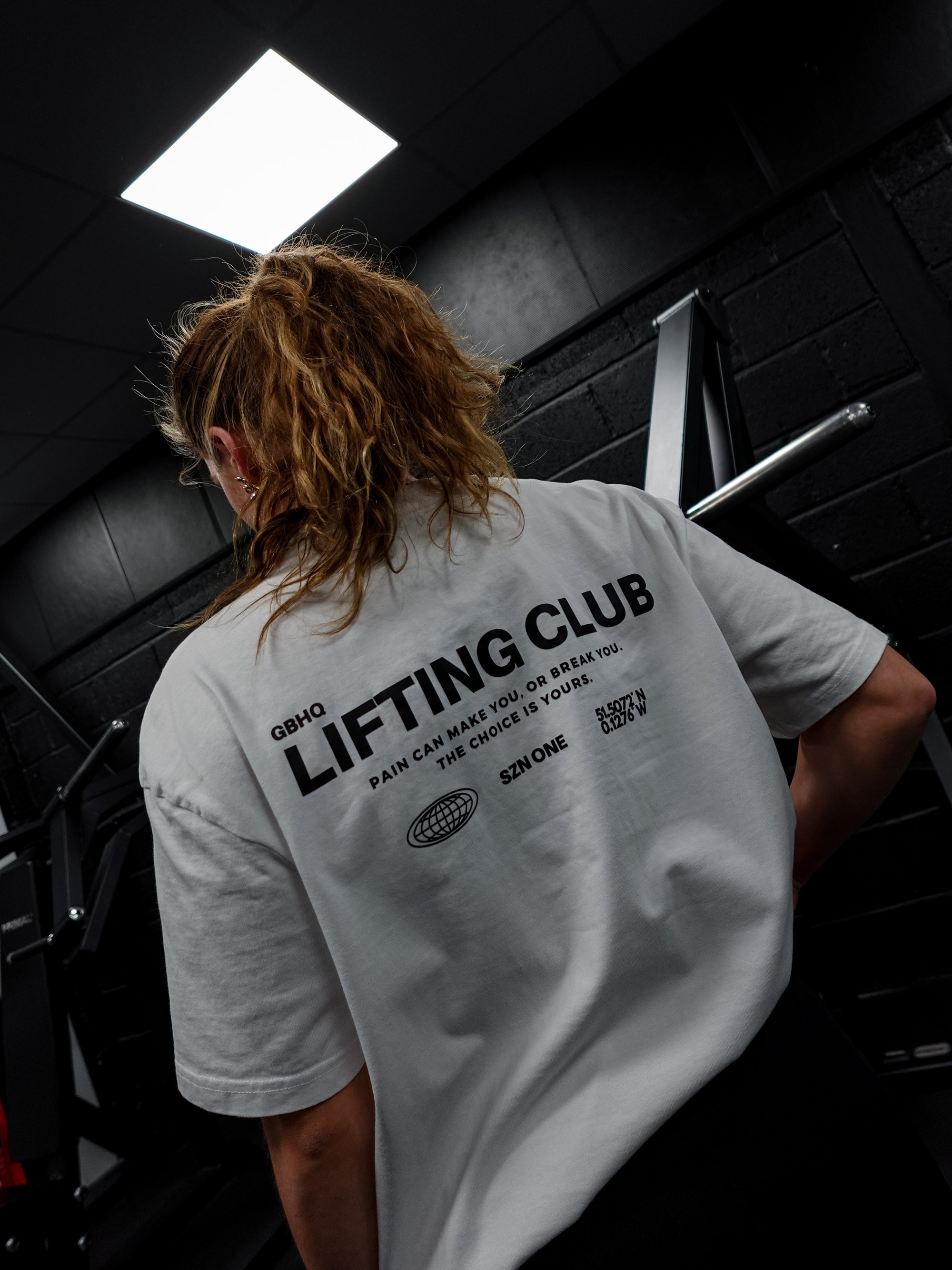 [ GBHQ Lifting Club ] - Oversized T (White)