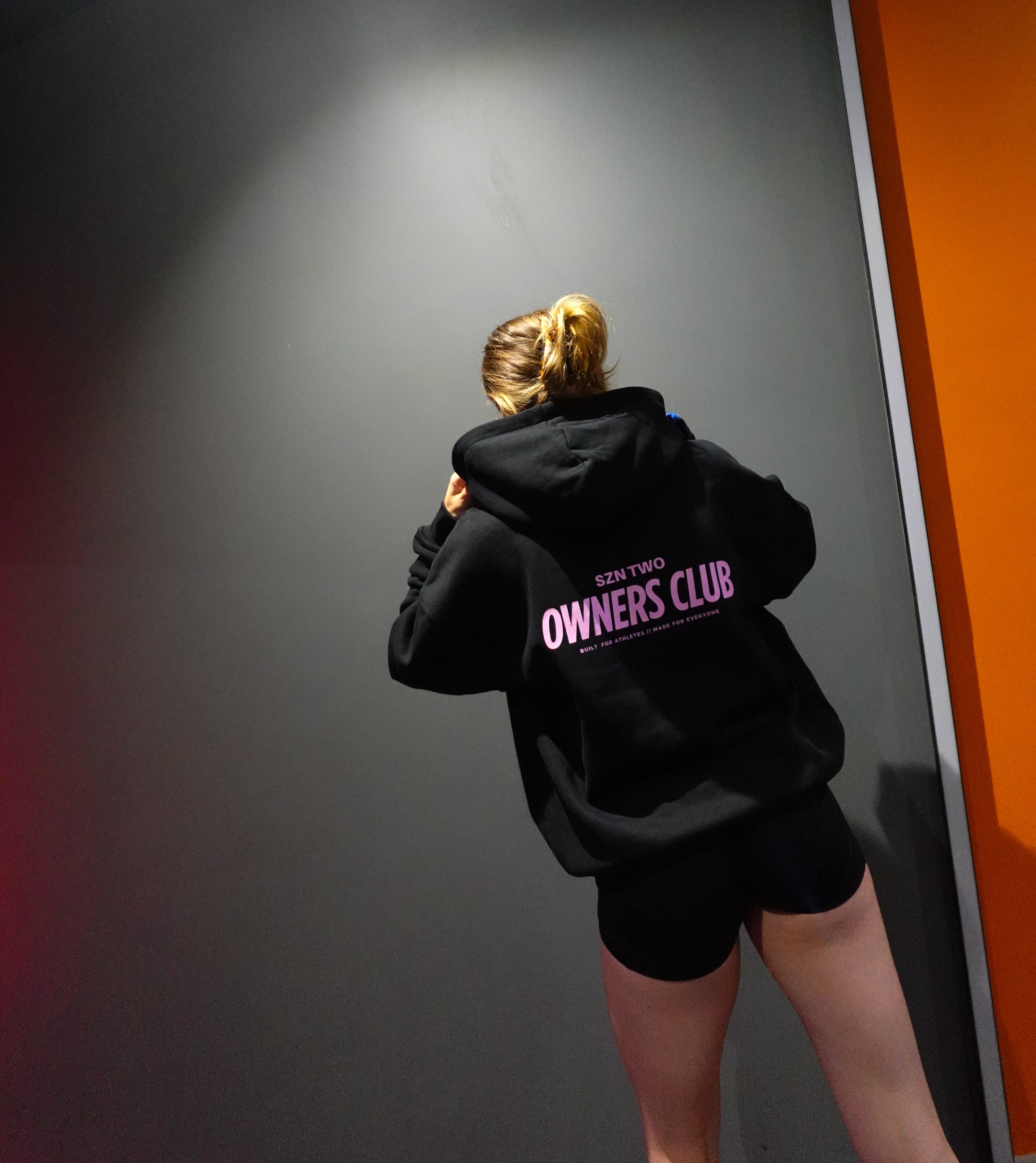 [ Owners Club ] Origin Hoodie - Black/Pink