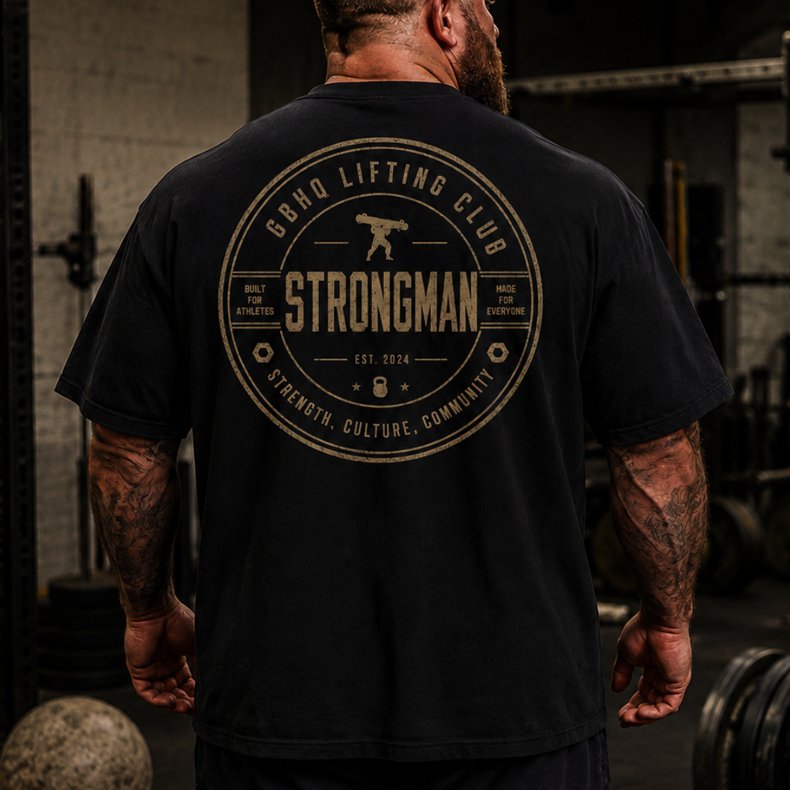 Strongman Oversized T - Black